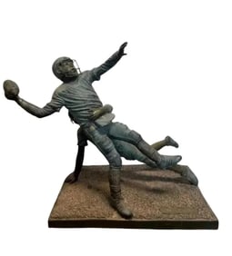 Large Football Bronze Players Sculpture by Jim Davidson