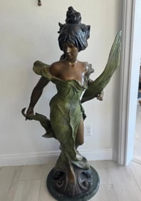 Life Size Limited Lady Bronze Sculpture