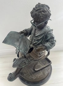 Life Size Bronze Boy Sculpture by Jim Davidson