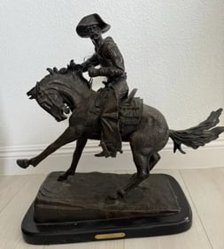 Frederic Remington Bronze Sculpture Cowboy