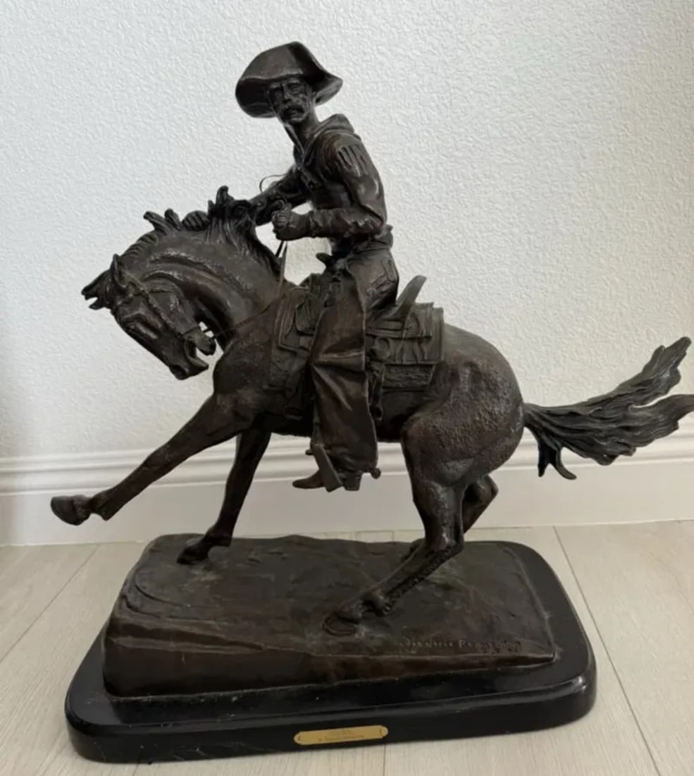 Frederic Remington Bronze Sculpture Cowboy (1 of 3)