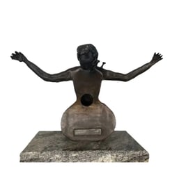 Lady and Guitar Bronze Sculpture -Salvador Dali