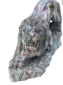 Life Size Marble Lion Sculpture