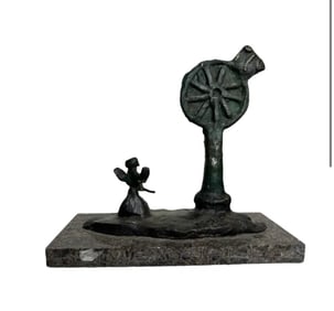 J. Miro Modern Bronze Sculpture