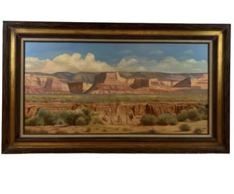 Arizona Landscape Oil Painting by Maurice Green 1987