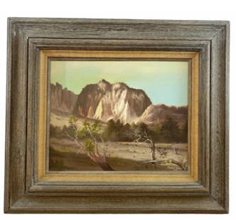 Landscape Oil Painting by Maurice Green 1984: Oil Painting by Maurice Green -Frame: 31 1/2 x 27