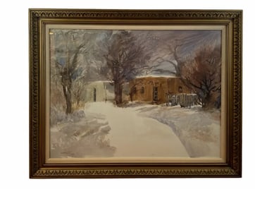 Winter Wind Watercolor on Canvas by Garoutte ASAI