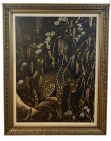 Jungle Fortress OIl Painting Cheetah by Arthur Pressman