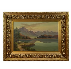 Serene Highlands Oil Painting by Oliver Glen Barret