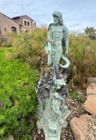 LIfe Size Bronze Poseidon Fountain Sculpture