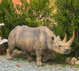life-Size Bronze Rhino Sculpture