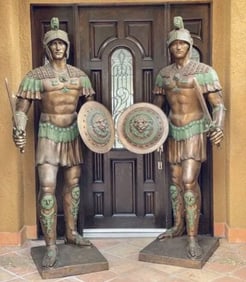 Life Size Bronze Guardian Sculptures