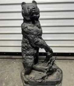 Vintage Russian Bear Bronze Sculpture