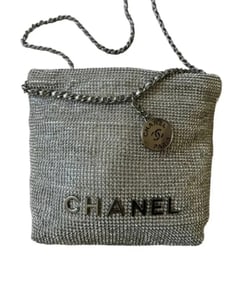 Chanel Silver Evening Bag