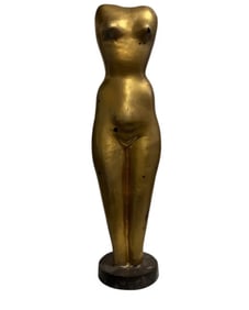Archipenko Woman Torso Bronze Sculpture
