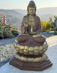 Monumental Life Size Bronze Buddha