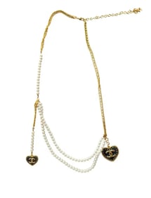 Chanel Gold and Faux Pearl Necklace