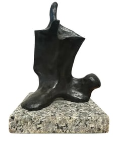 Large Henry Moore Abstract Bronze Sculpture