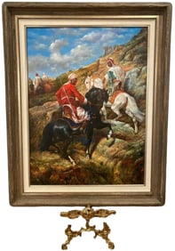 Huge Arab Riders Oil Painting on Canvas