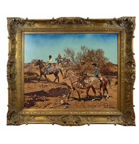 Searching Party - Oil On Panel by L. Benjamin Porter