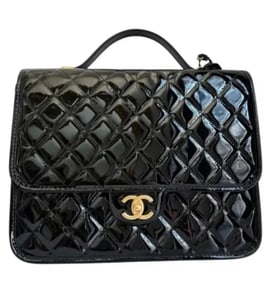 Chanel Patent School Memory Backpack
