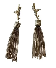 YSL Metal Drop Earrings