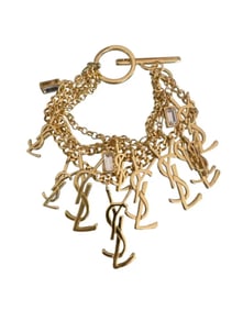 YSL Crystal Cassandre Multichain Bracelet