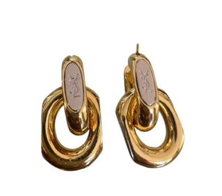 YSL Duo Link Earrings