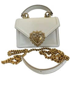 Dolce & Gabbana White Small Devotion Bag
