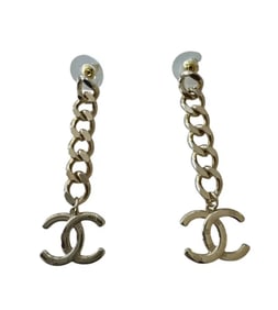 Chanel Metal Drop Earrings