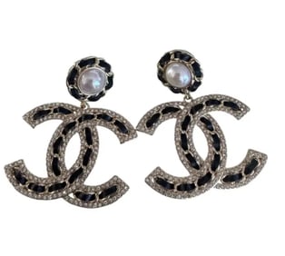 Chanel Metal Drop Earrings