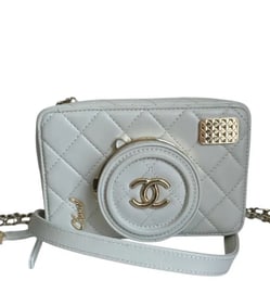 Chanel Collectible Runway Camera White Mirror Crossbody Bag Handbag