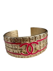 Chanel Pink Metal Bracelet