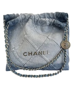 Chanel Bag Denim Quilted Chanel 22 Blue