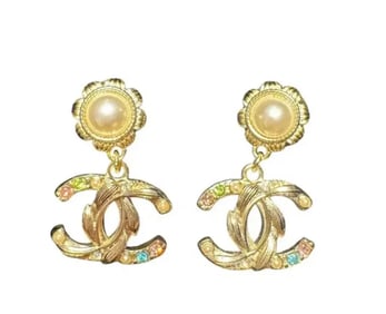 Chanel CC Logo Earrings