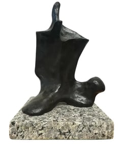 Large Henry Moore Abstract Bronze Sculpture