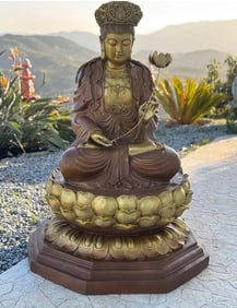 Monumental Life Size Bronze Buddha
