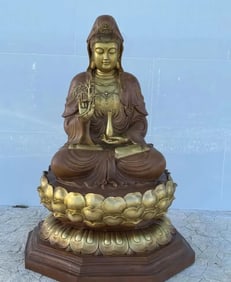 Monumental Life Size Bronze Buddha