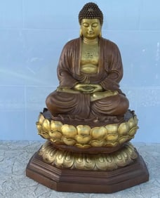 Monumental Life Size Bronze Buddha