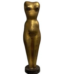Archipenko Woman Torso Bronze Sculpture