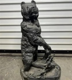 Vintage Russian Bear Bronze Sculpture