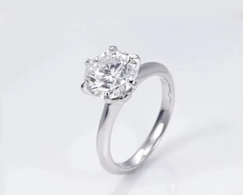 3.02 Carats Diamond Ring 18k White Gold