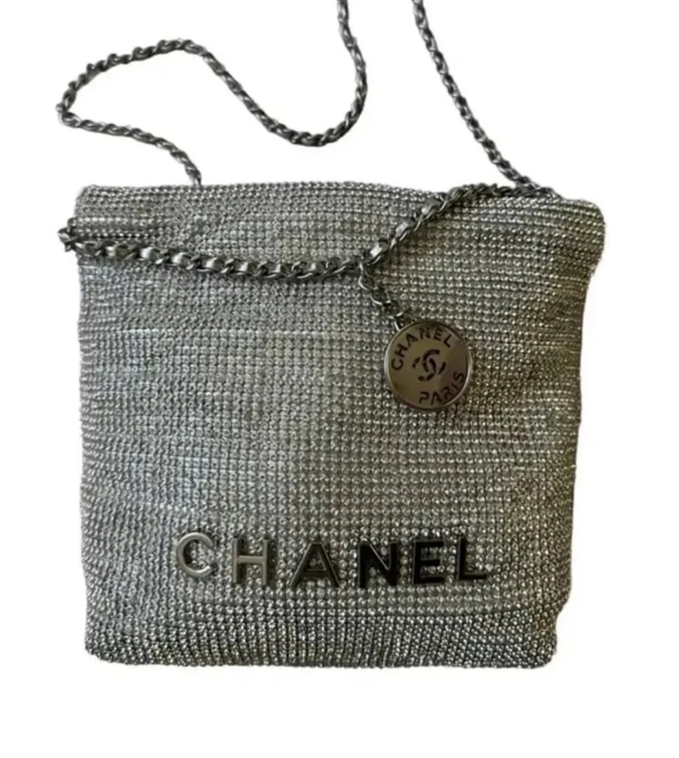 Chanel Silver Evening Bag (1 of 3)