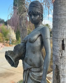 Life Size Bronze Lady Sculpture