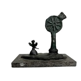 J. Miro Modern Bronze Sculpture