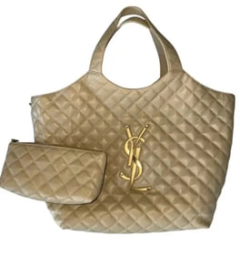 Saint Laurent 2023 Nubuck Icare Maxi Shopping Bag