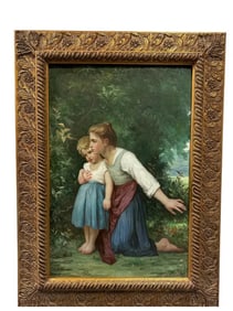 Large Mom and Daughter On Canvas