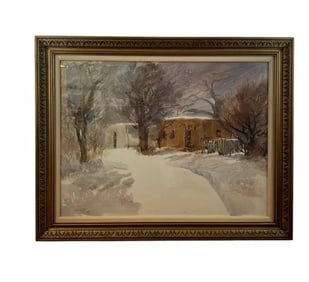Winter Wind Watercolor on Canvas by Garoutte ASAI