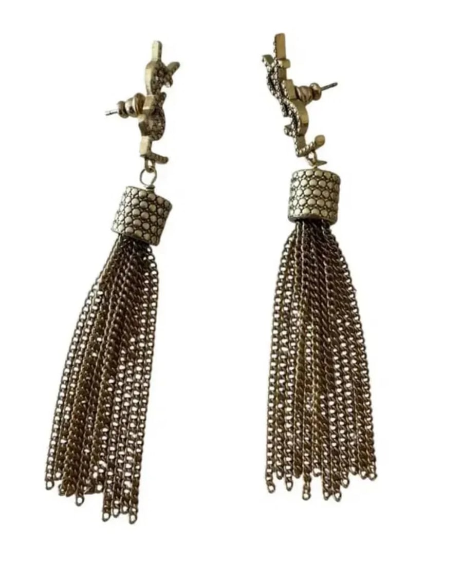 YSL Metal Drop Earrings (1 of 1)