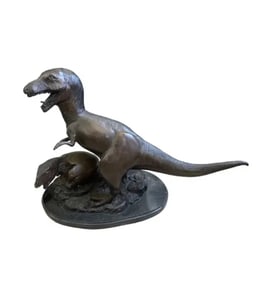 Large Dinosaur Bronze Sculpture